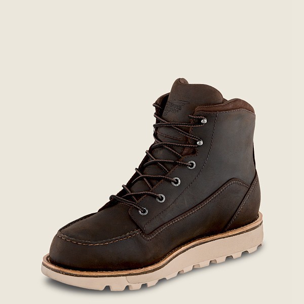 Red Wing Work Boots Traction Tred Lite - 6-inch Waterproof Soft Toe - Dark Brown - Mens LDB495378